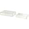 Clear & Gold Beveled Glass & Metal Rectangle Jewelry Box Set